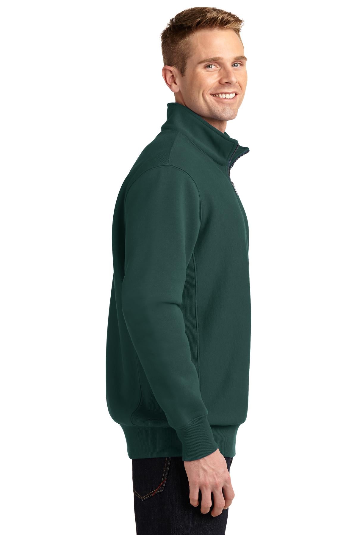 Dark Green Sport-Tek Super Heavyweight 1/4-Zip Pullover Sweatshirt. ST283
