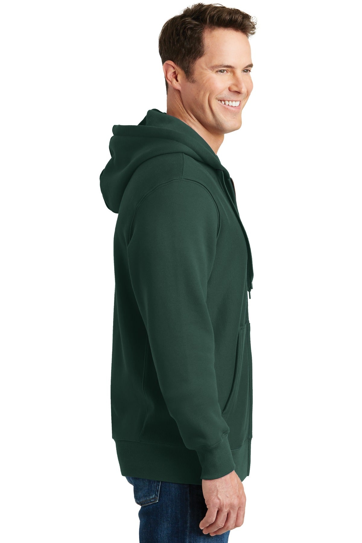 Dark Green Sport-Tek Super Heavyweight Full-Zip Hooded Sweatshirt. F282