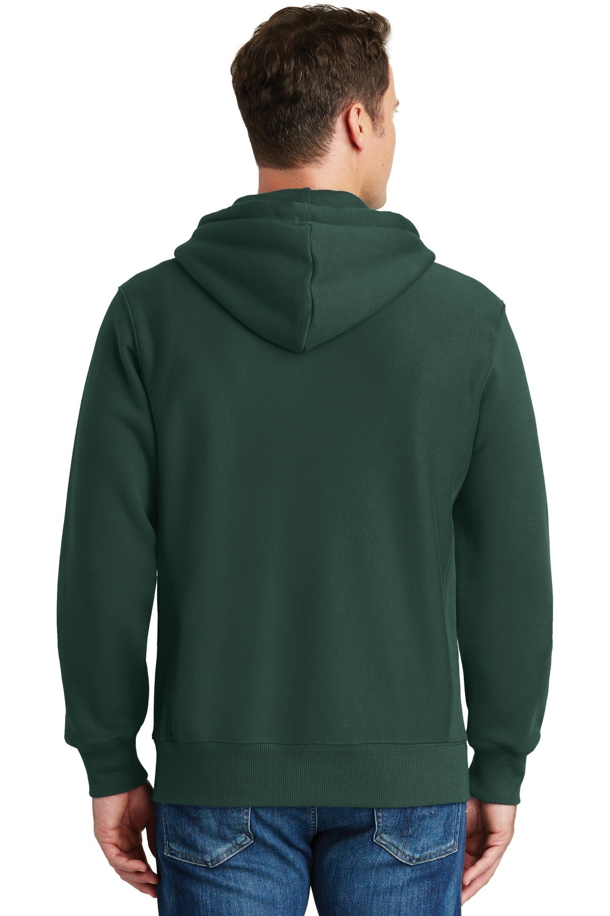 Dark Green Sport-Tek Super Heavyweight Full-Zip Hooded Sweatshirt. F282