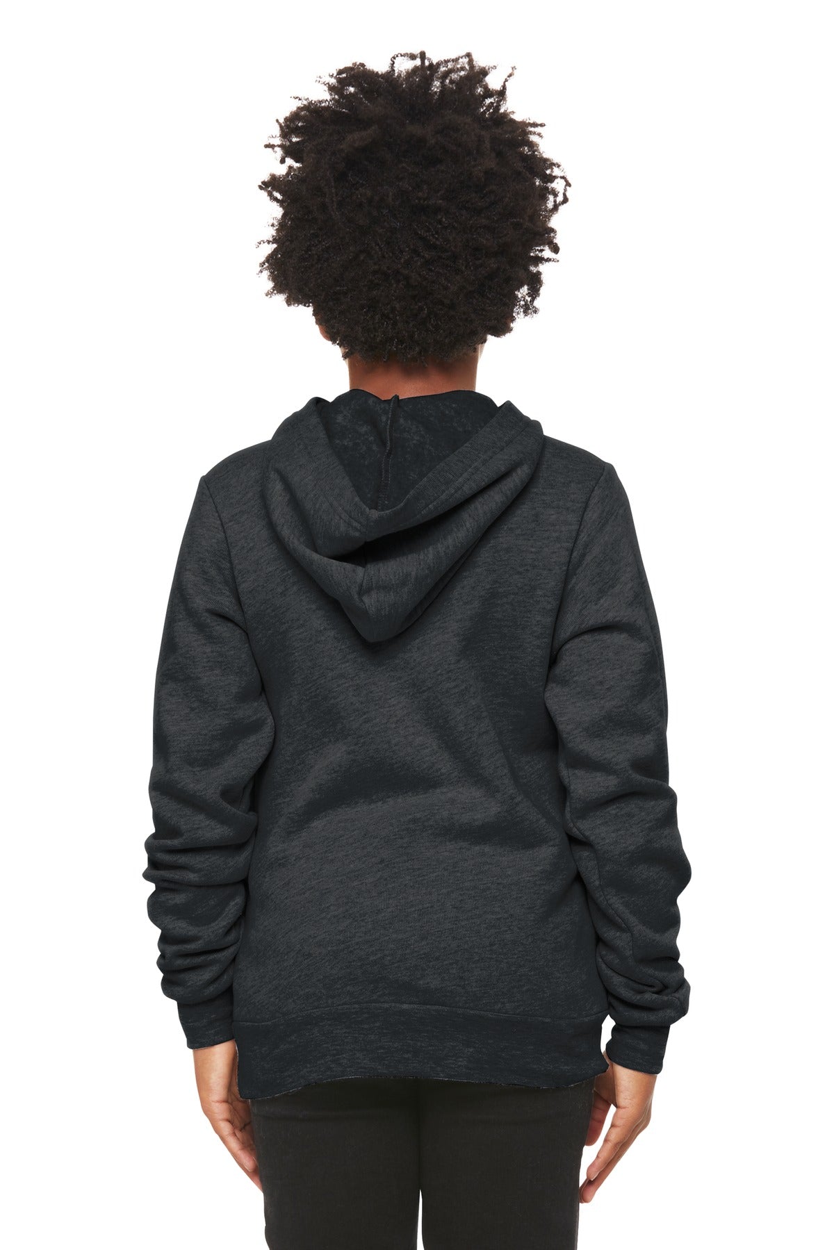 Dark Grey Ht BELLA+CANVAS Youth Sponge Fleece Pullover Hoodie BC3719Y