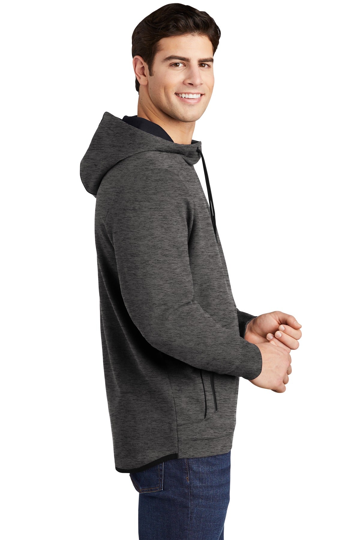 Dark Grey Hthr Sport-Tek Triumph Hooded Pullover ST280