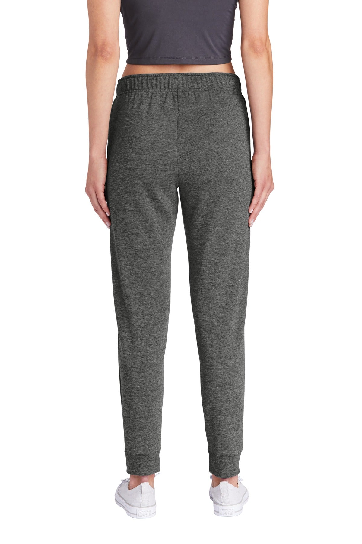 Dark Grey Hthr Sport-Tek Women's PosiCharge Tri-Blend Wicking Fleece Jogger LST299