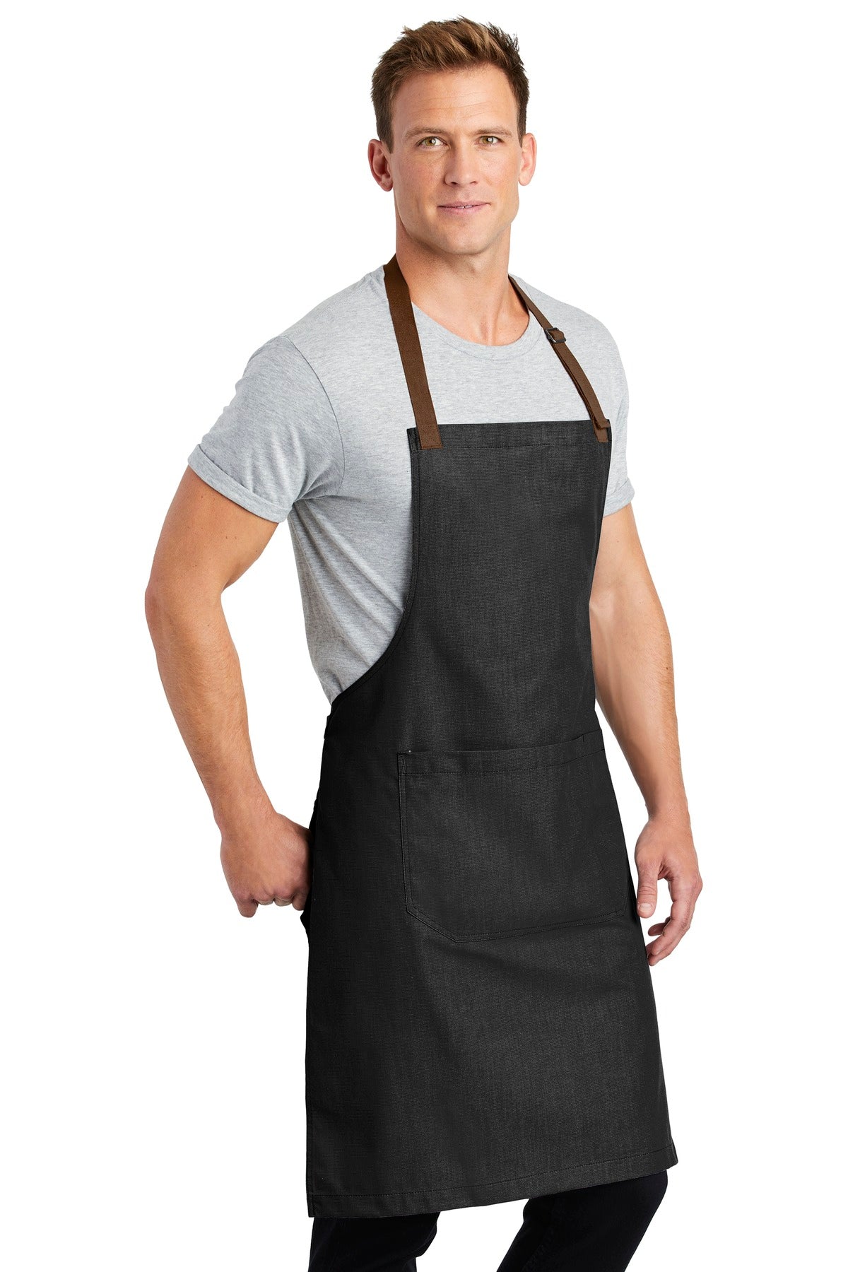 Dark Midnight Port Authority Market Full-Length Bib Apron. A800