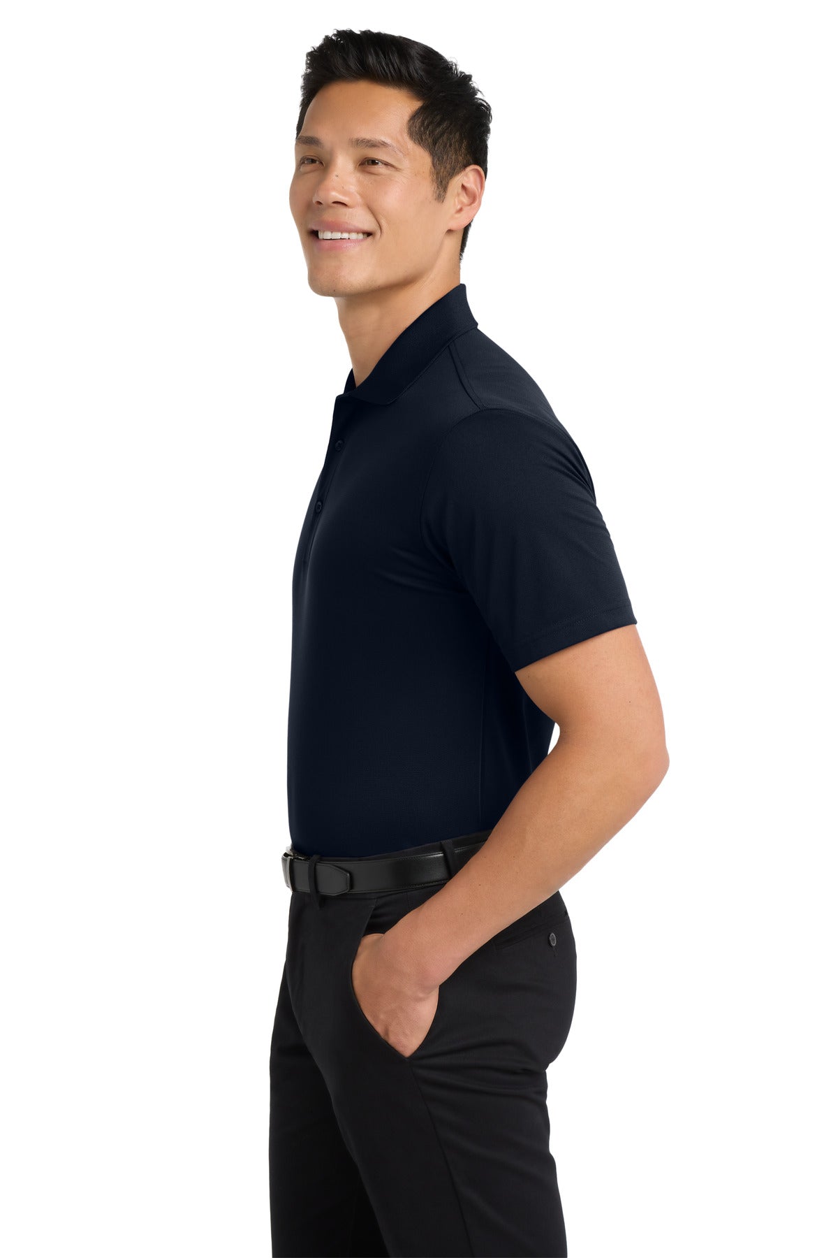 Dark Navy Port Authority Tall Tech Pique Polo. TLK527