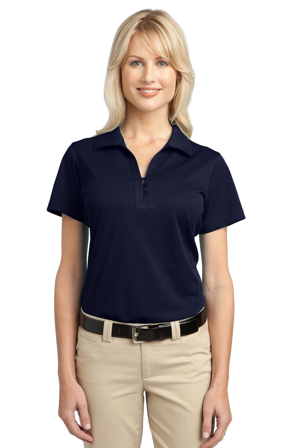 Dark Navy Port Authority Women's Tech Pique Polo. L527
