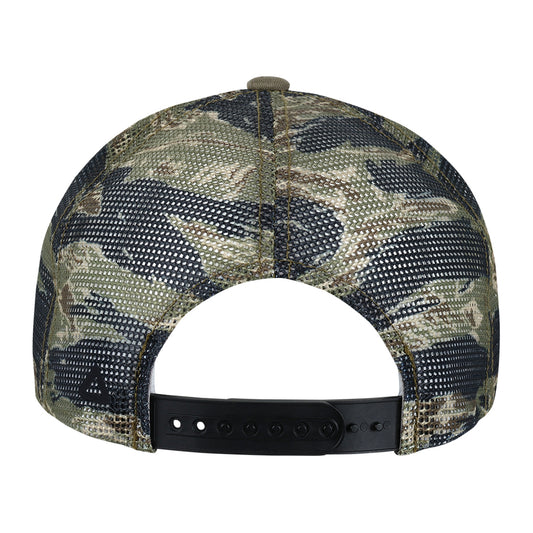 Dark Olive/Tiger Print Ahead Tiger Trucker plain