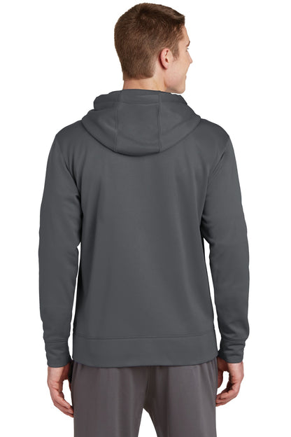 Dark Smk Grey Sport-Tek Sport-Wick Fleece Full-Zip Hooded Jacket. ST238