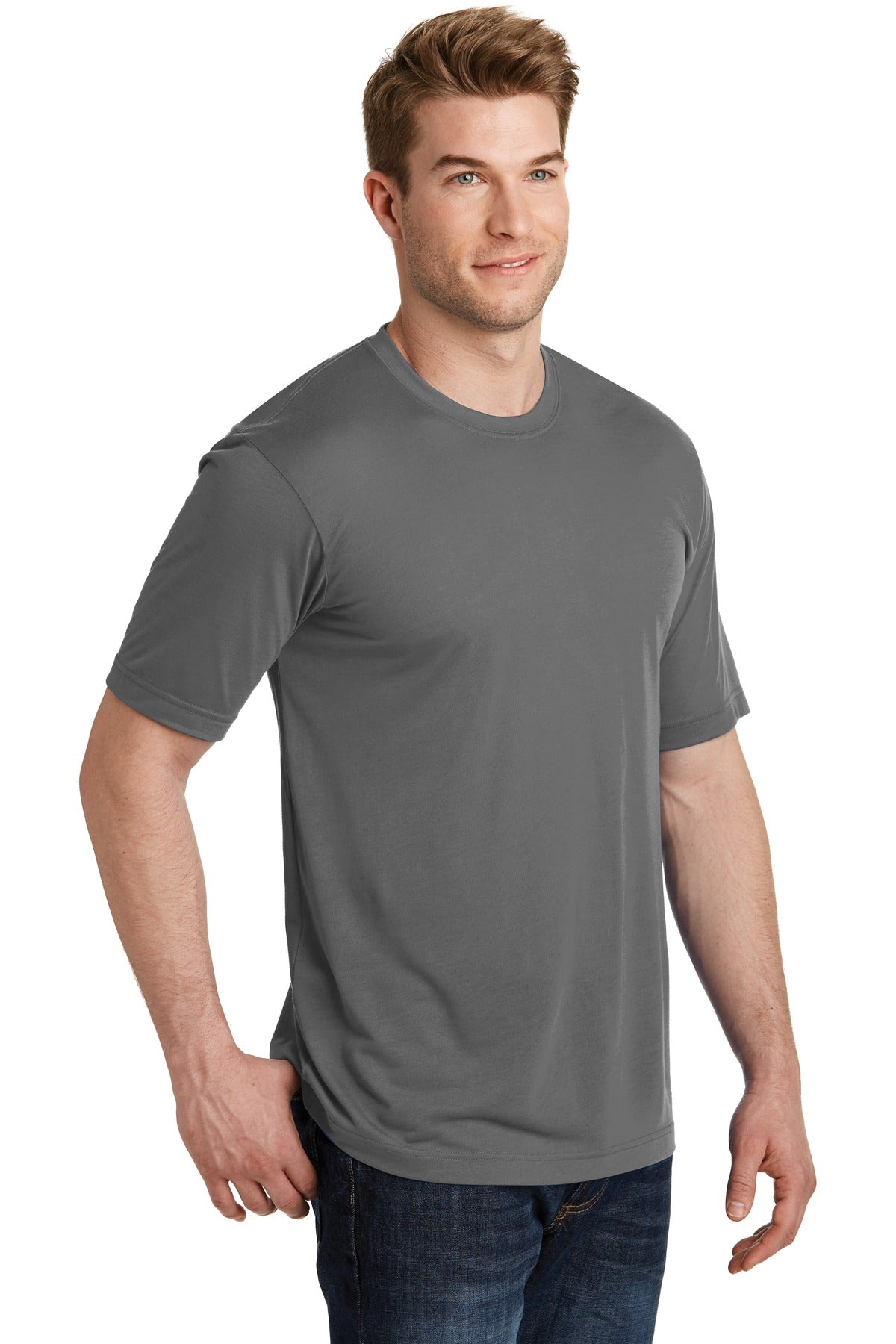 Dark Smoke Gry Sport-Tek PosiCharge Competitor Cotton Touch Tee. ST450