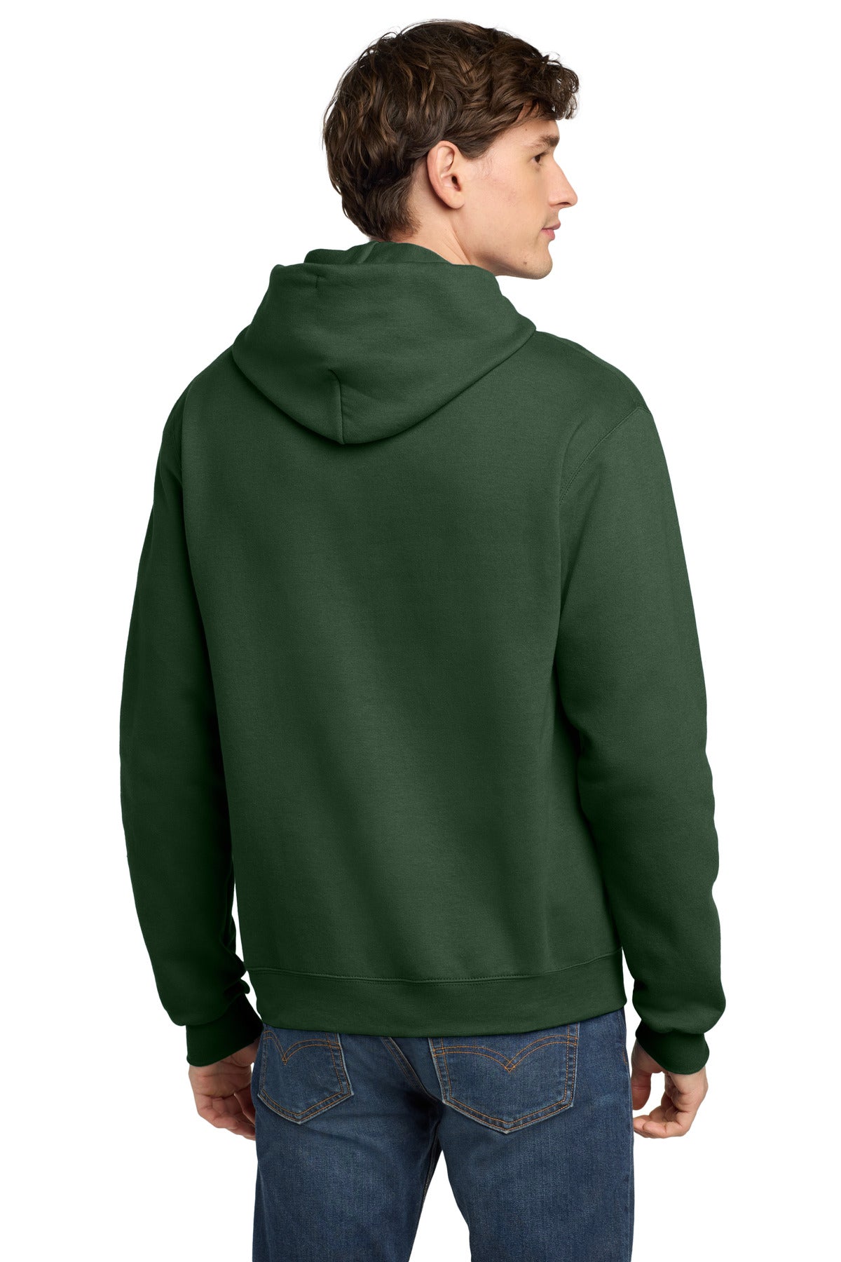 DarkGreen Champion Powerblend Pullover Hoodie. S700