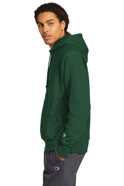 DarkGreen Champion Reverse Weave Hooded Sweatshirt S101