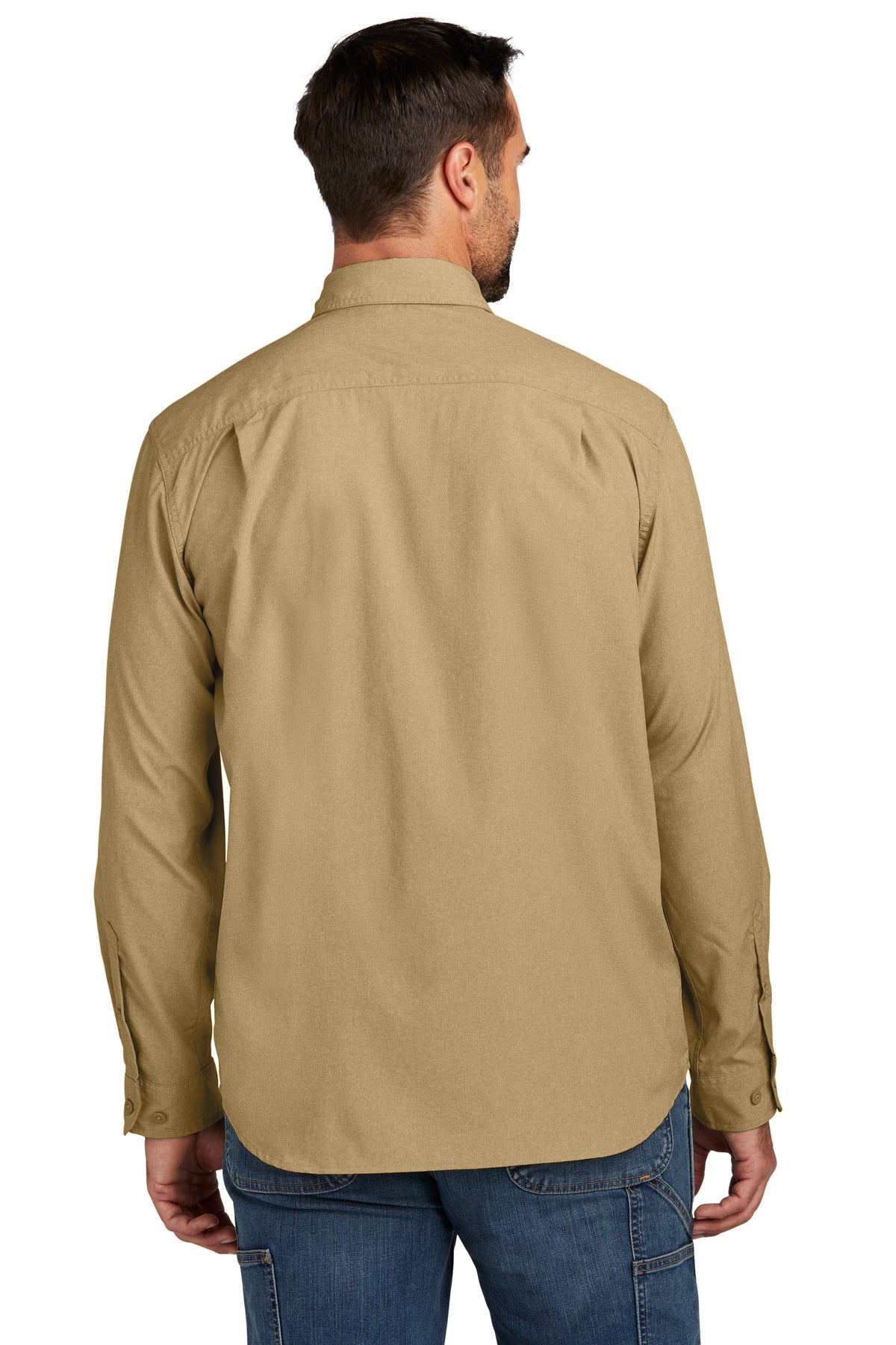 DarkKhaki Carhartt Force Solid Long Sleeve Shirt CT105291