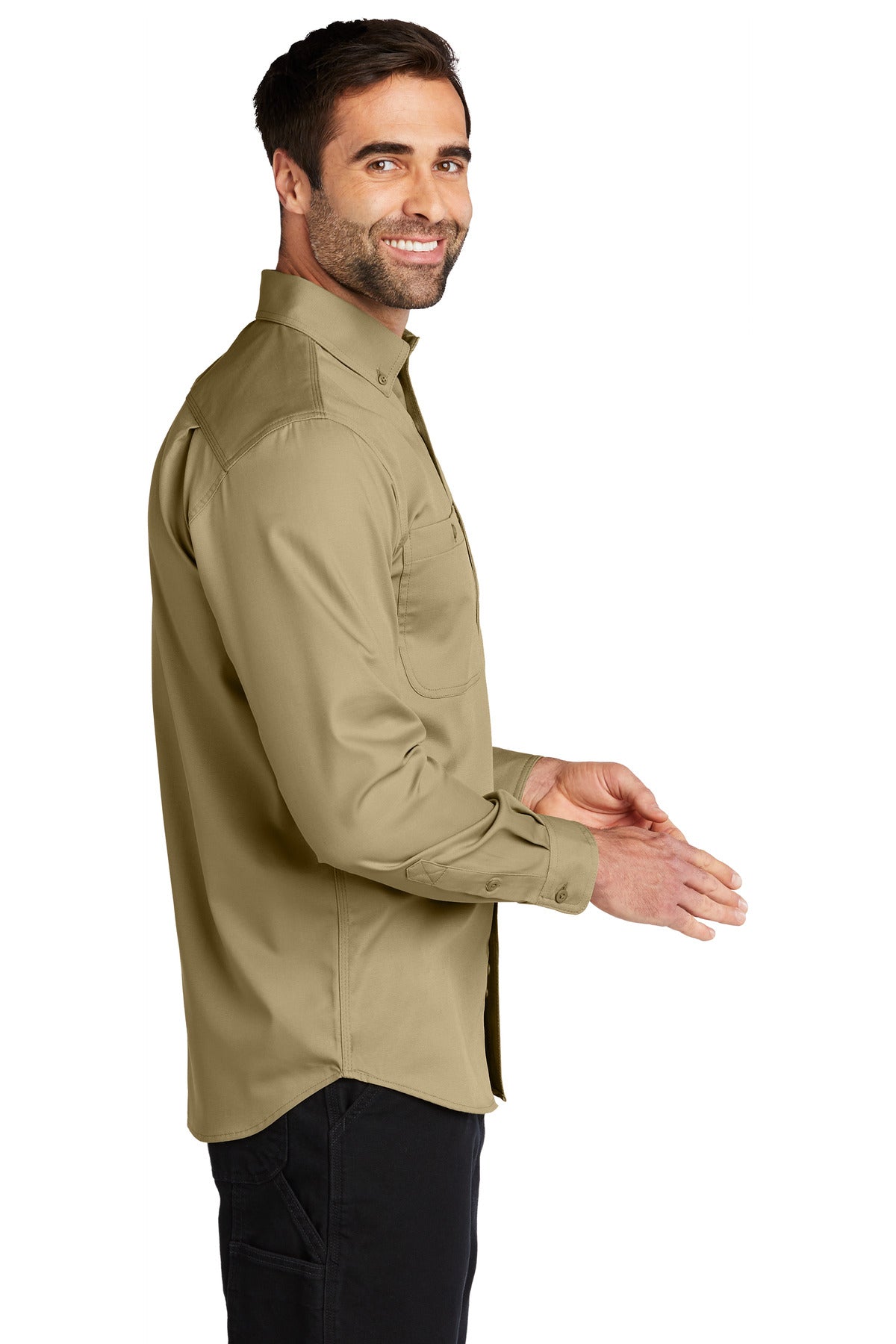 DarkKhaki Carhartt Rugged Professional Series Long Sleeve Shirt CT106689