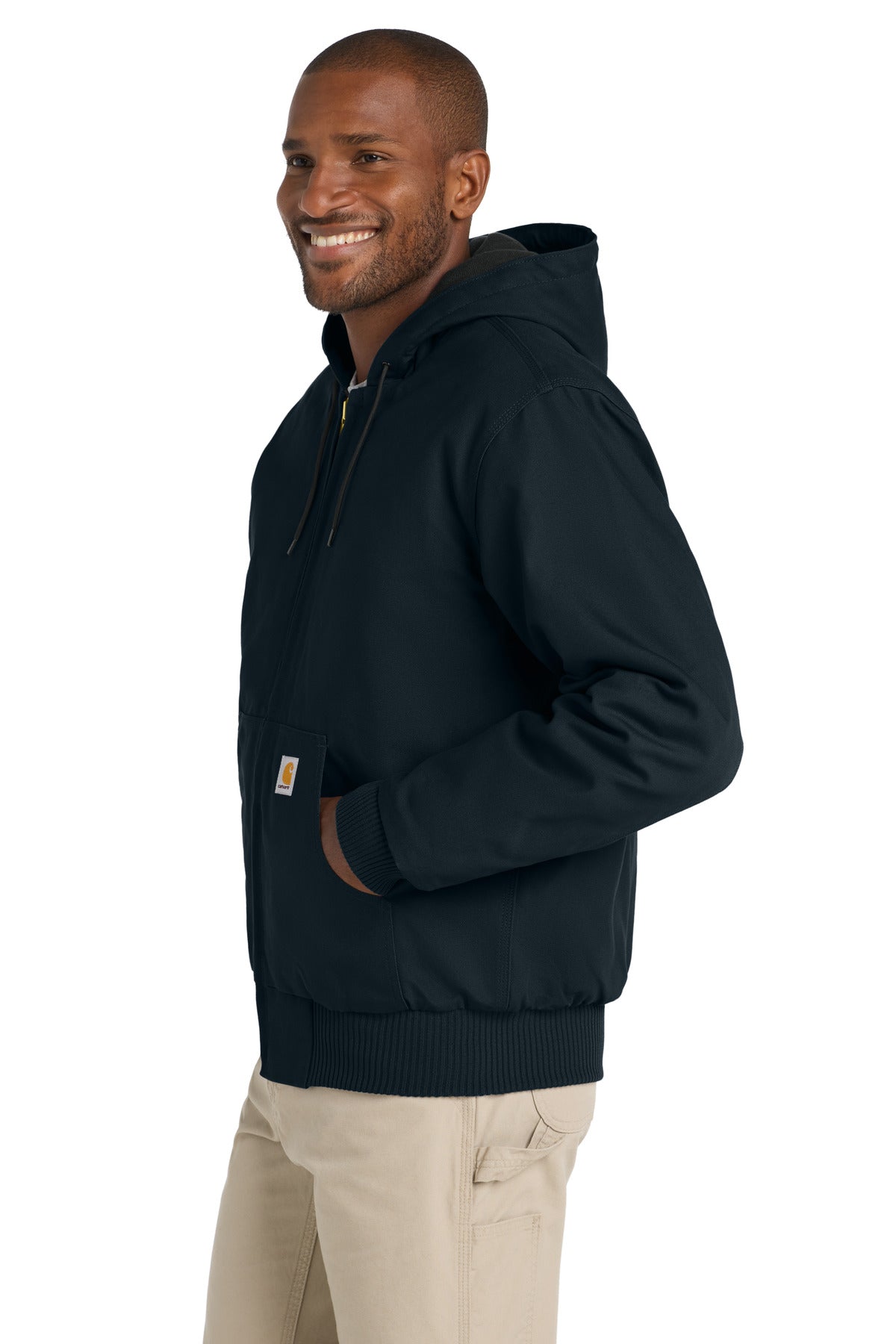 DarkNavy Carhartt Quilted-Flanne-Lined Duck Active Jac. CT106677