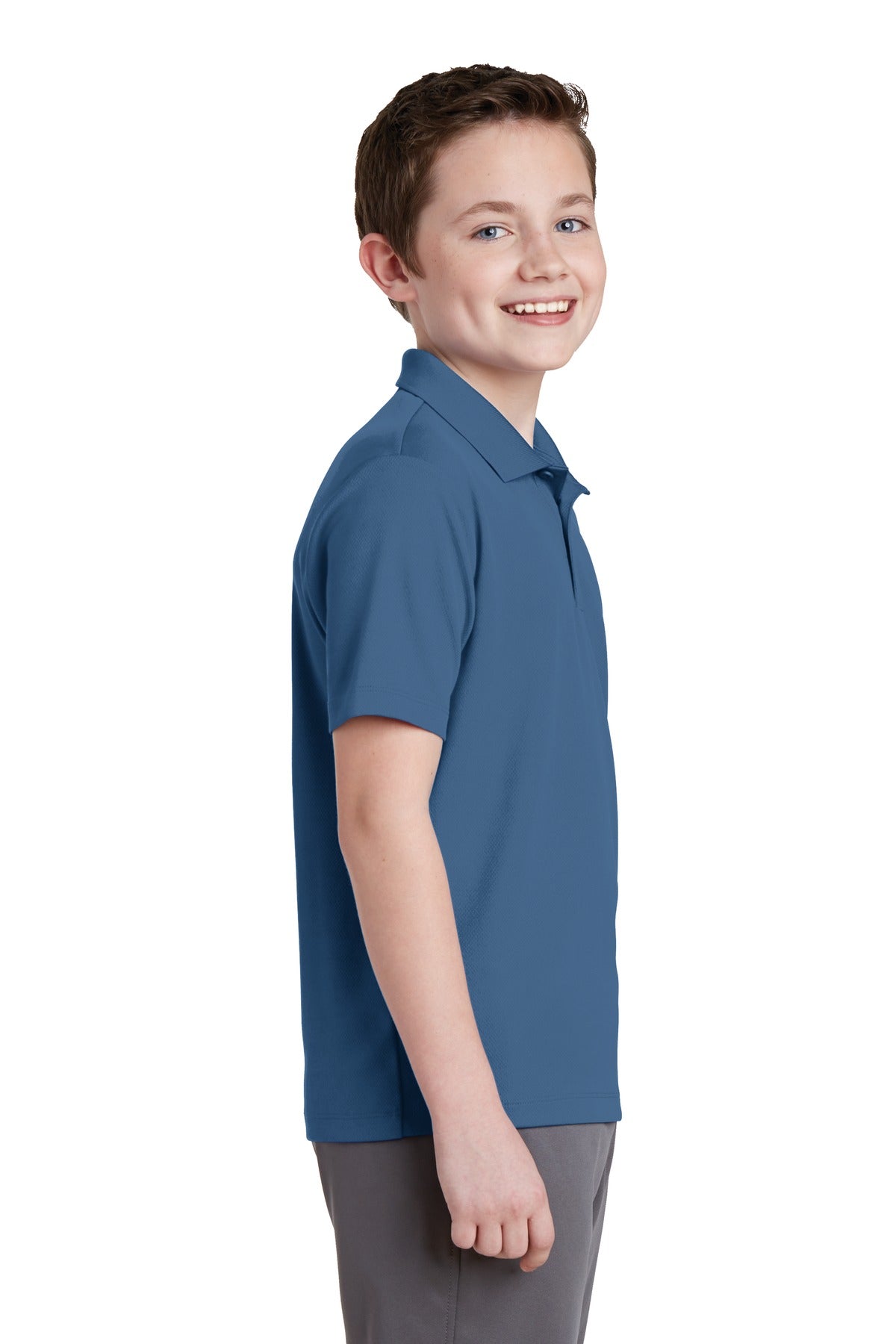 Dawn Blue Sport-Tek Youth PosiCharge RacerMesh Polo. YST640