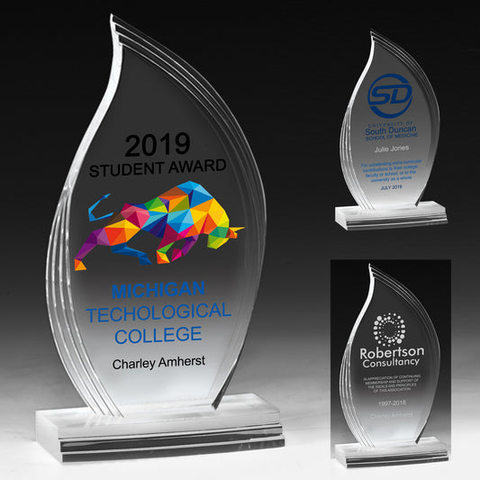 Flame Legend Award (4 1/2" x 8 7/8" x 3/4") - Laser Engraved