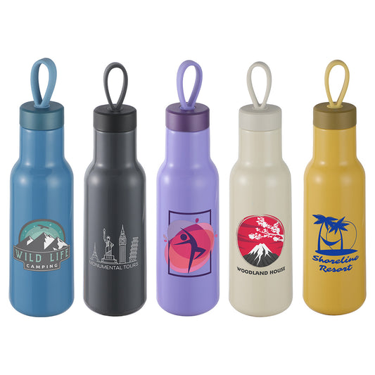 Blue Cameo 23 oz PLA Sports Bottle with Silicone Loop Handle