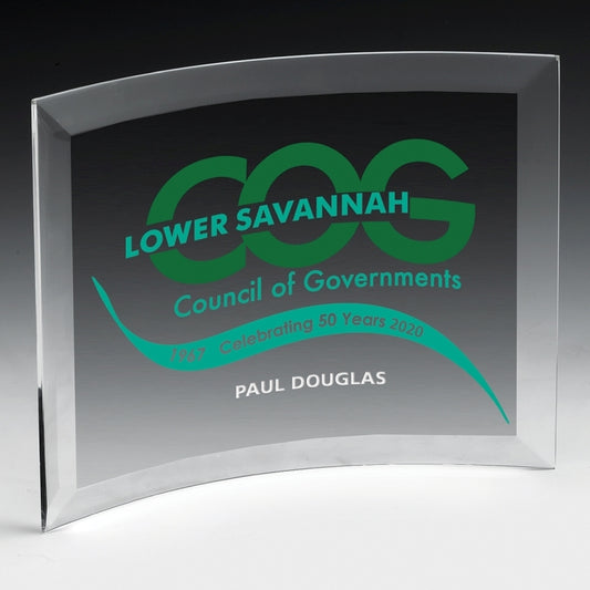 Screen Printed Curved Standing Award (5"x 7"x 1/4")