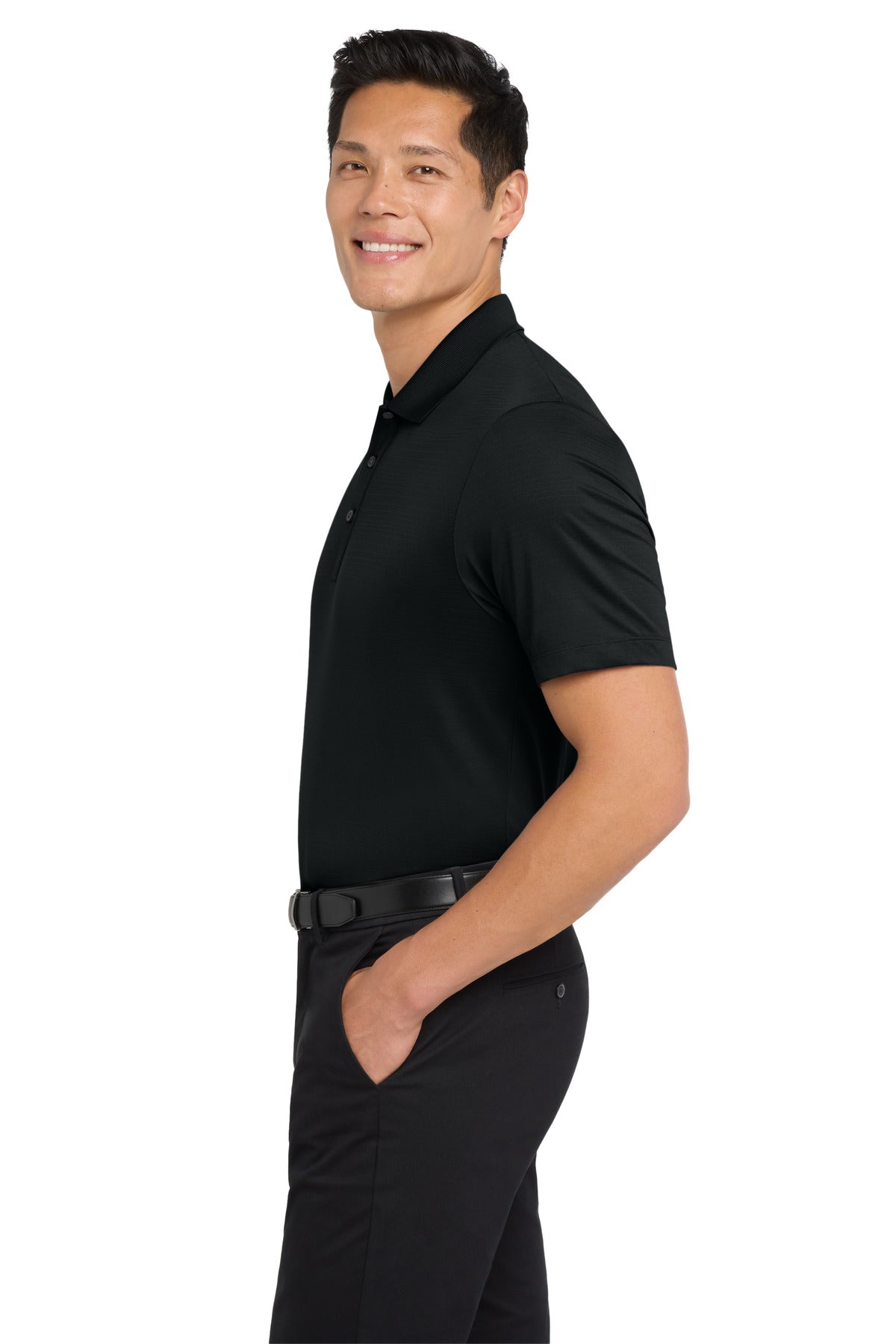 Deep Black Port Authority Eclipse Stretch Polo. K587