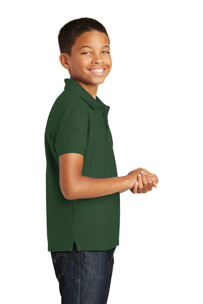 Deep For Green Port Authority Youth Core Classic Pique Polo. Y100