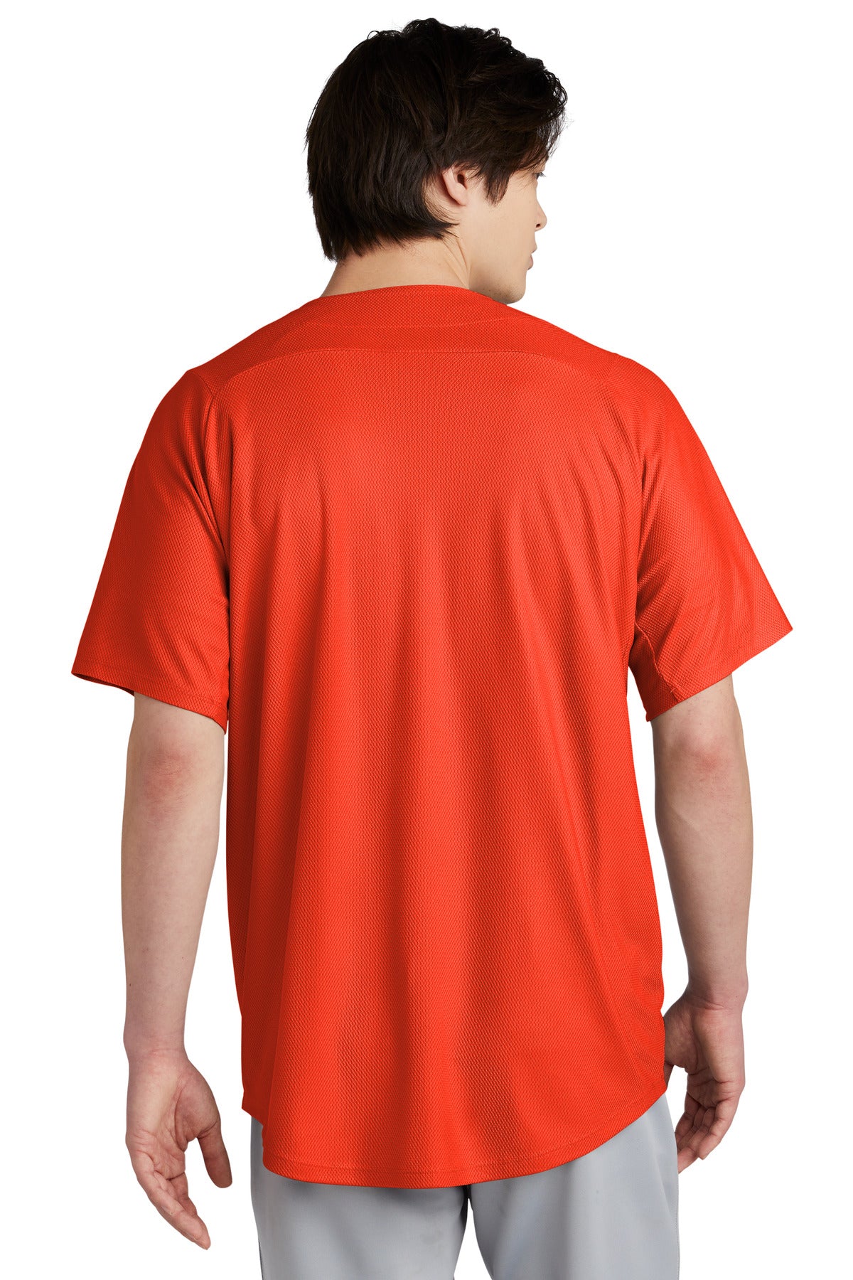 Deep Orange New Era Diamond Era Full-Button Jersey. NEA220
