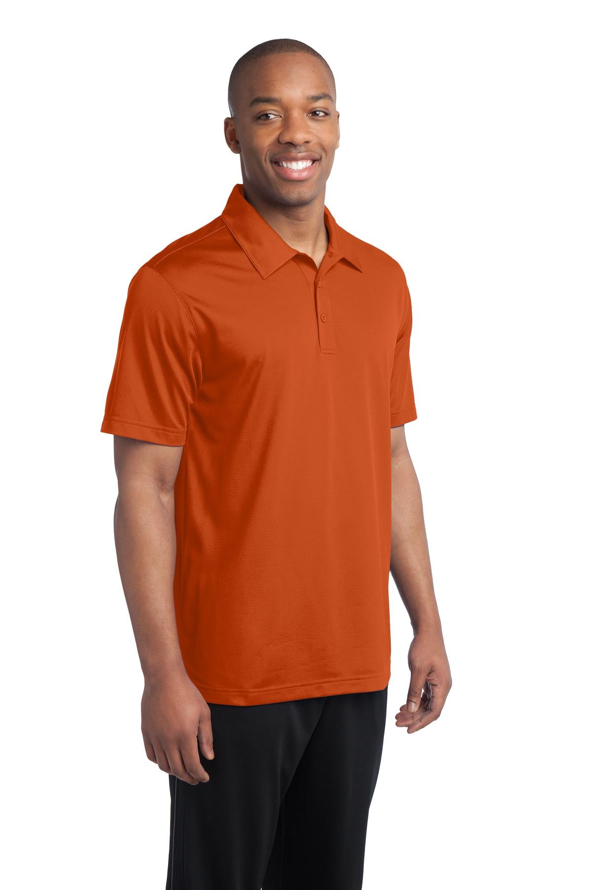 Deep Orange Sport-Tek PosiCharge Active Textured Polo. ST690