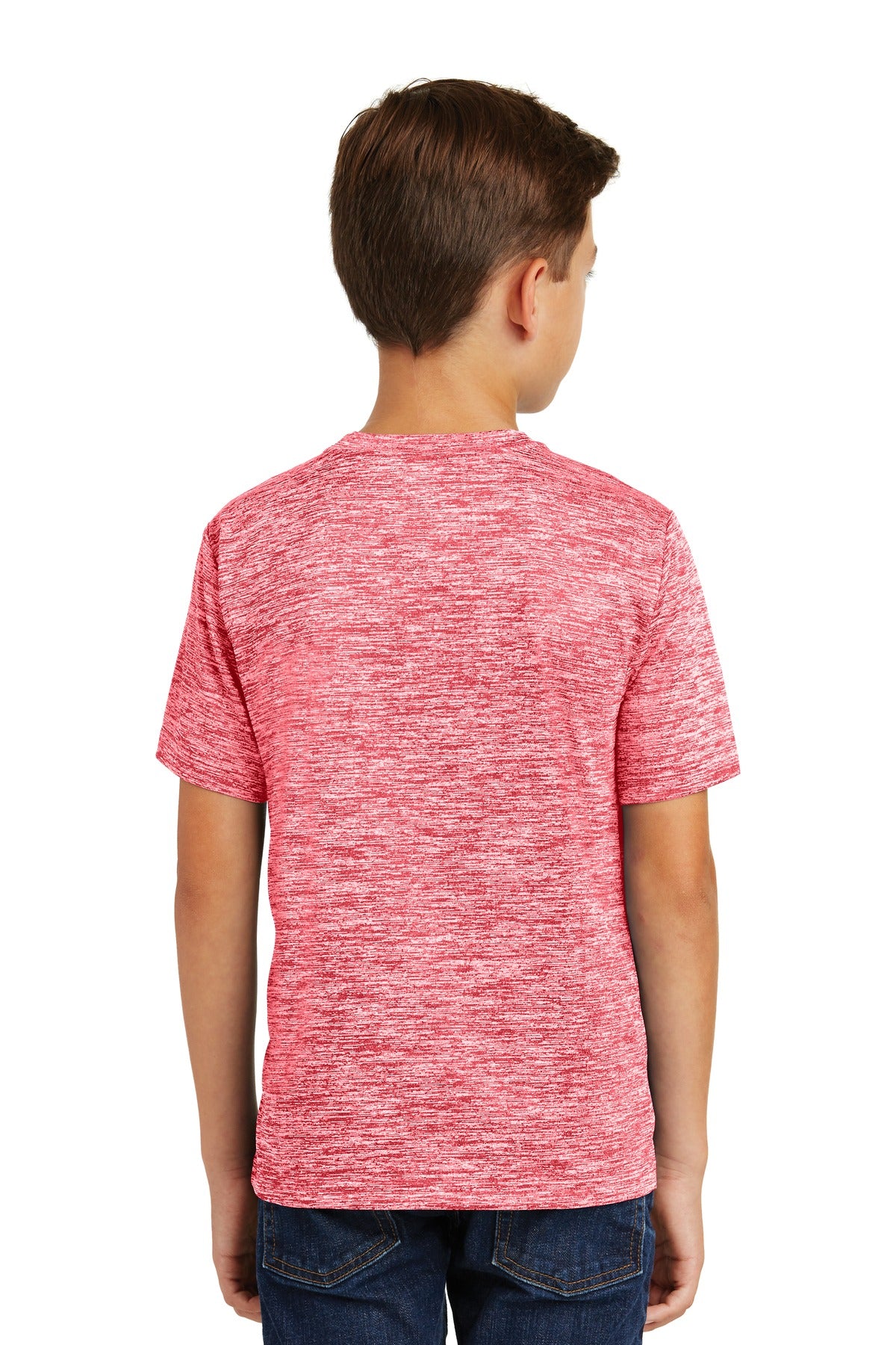 Deep Red Elect Sport-Tek Youth PosiCharge Electric Heather Tee. YST390