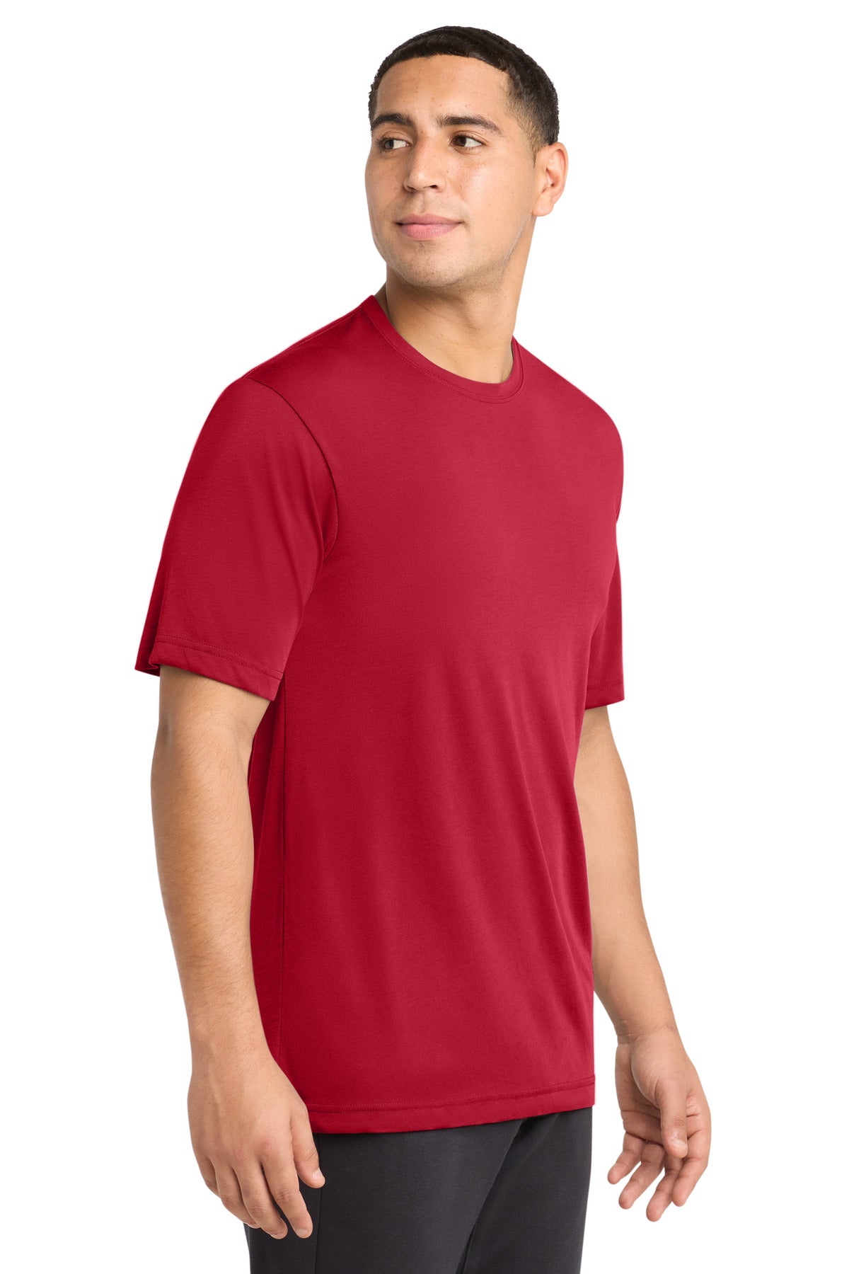 Deep Red Sport-Tek PosiCharge Competitor Cotton Touch Tee. ST450