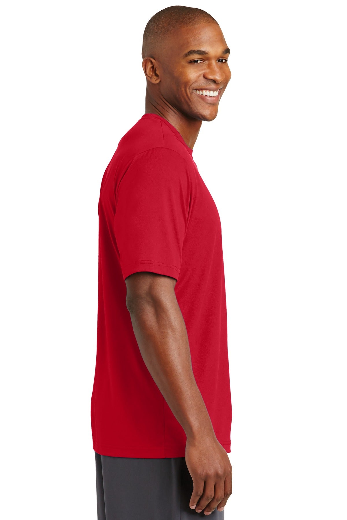 Deep Red Sport-Tek PosiCharge Tough Tee . ST320