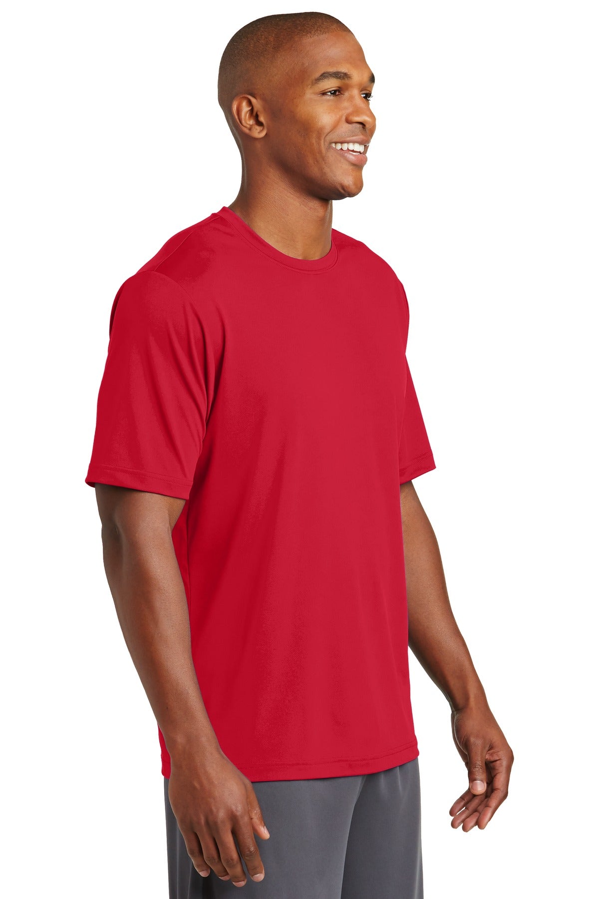 Deep Red Sport-Tek PosiCharge Tough Tee . ST320