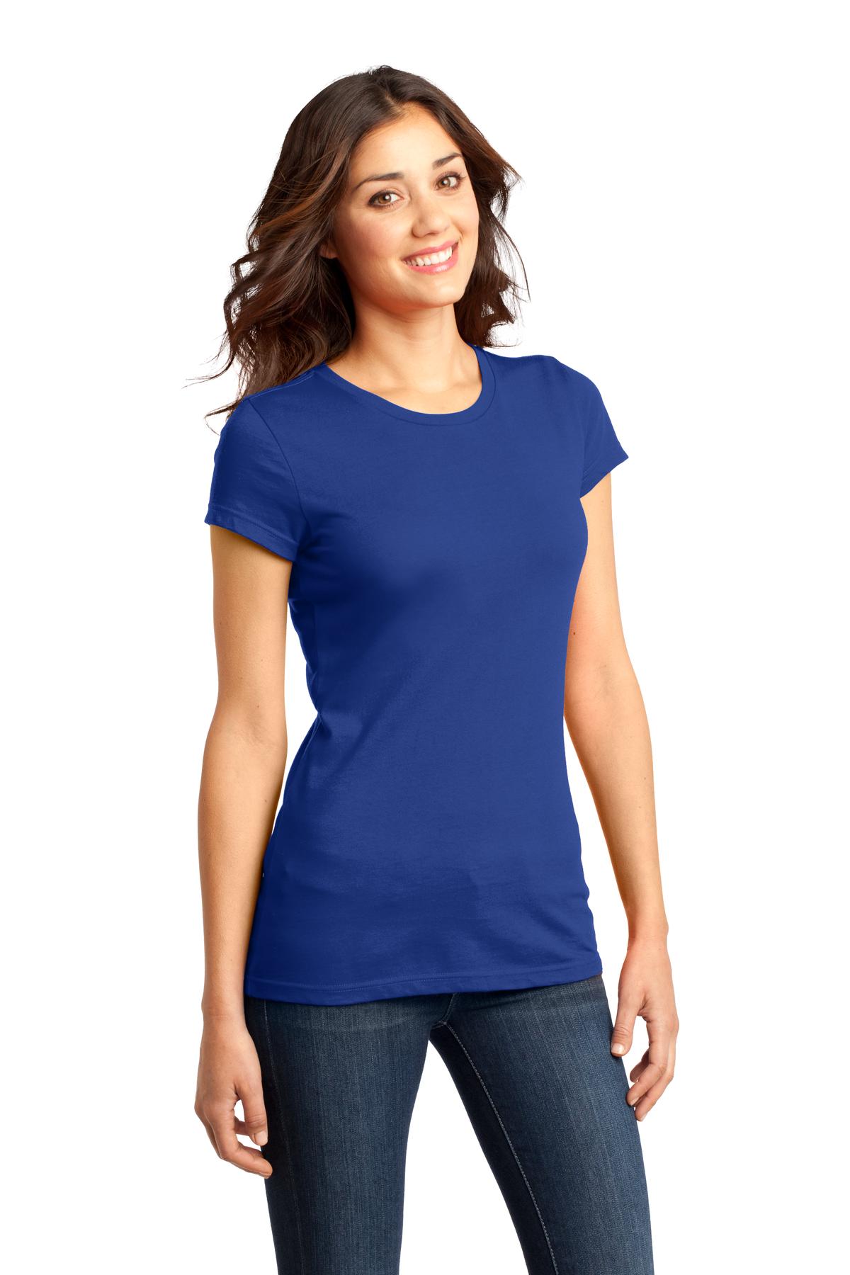 Deep Royal District Women's Fitted Very Important Tee . DT6001