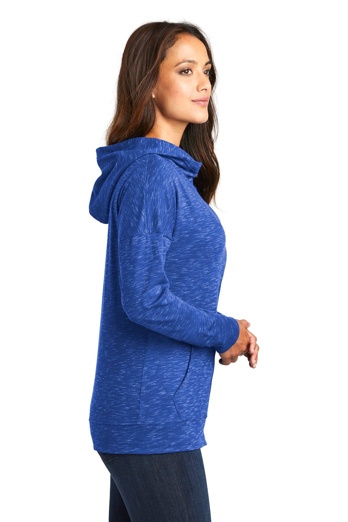 Deep Royal District Women's Medal Full-Zip Hoodie. DT665