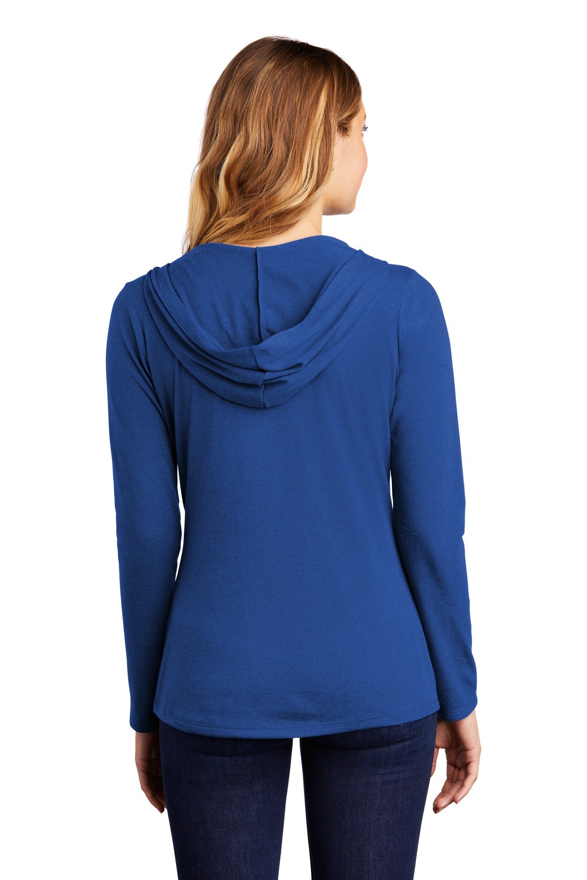 Deep Royal District Women's Perfect Tri Long Sleeve Hoodie. DM139L