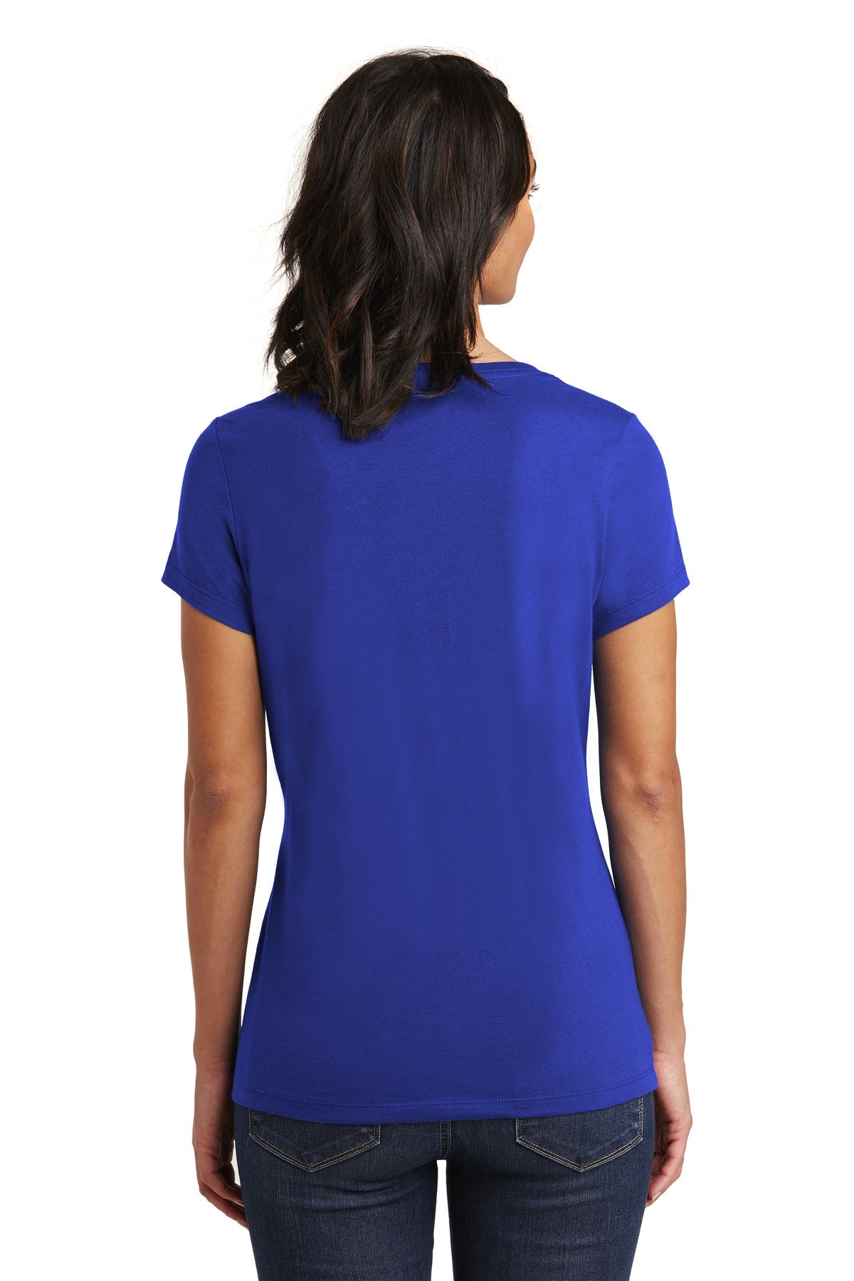 Deep Royal District Women's Very Important Tee V-Neck. DT6503