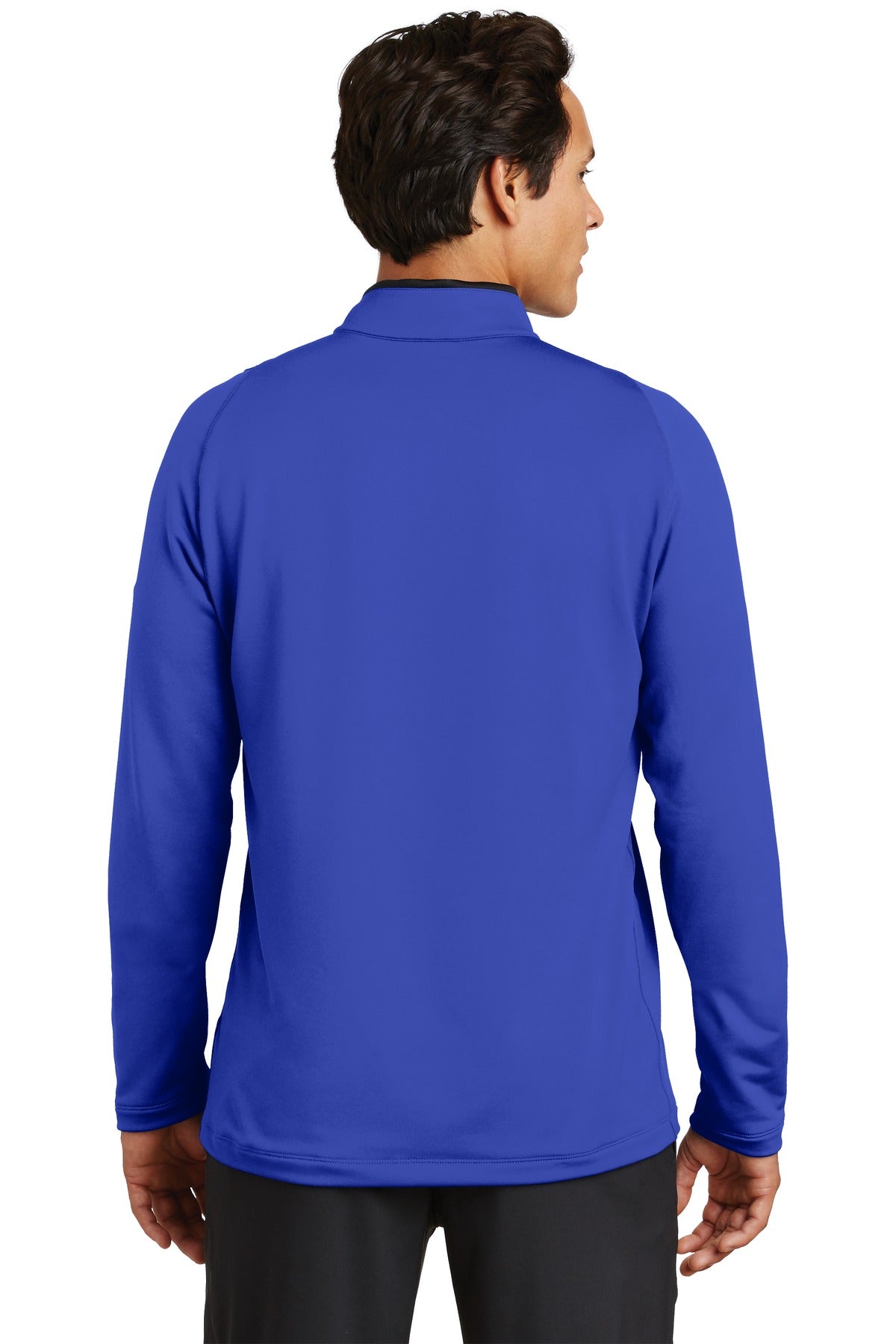 Deep Royal/Blk Nike Dri-FIT Stretch 1/2-Zip Cover-Up. 779795