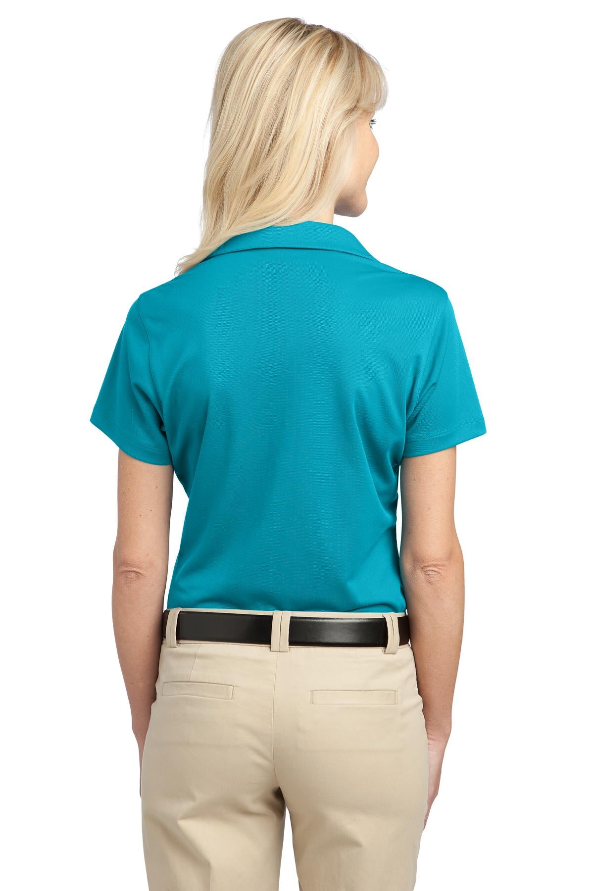 Deep Teal Blue Port Authority Women's Tech Pique Polo. L527