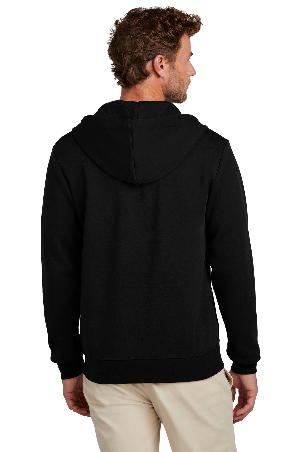 DeepBlack Brooks Brothers Double-Knit Full-Zip Hoodie BB18208