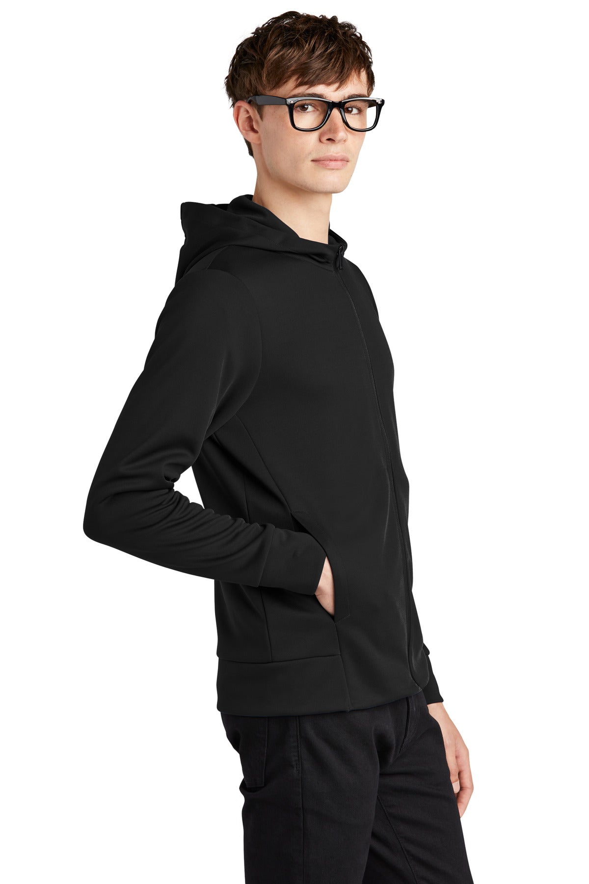 DeepBlack Mercer+Mettle Double-Knit Full-Zip Hoodie MM3002