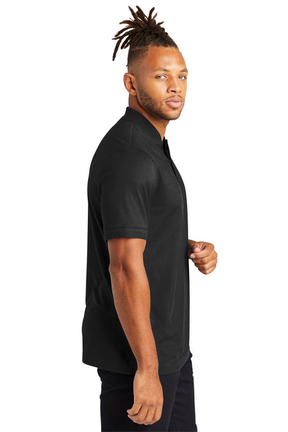 DeepBlack Mercer+Mettle Stretch Pique Henley MM1008