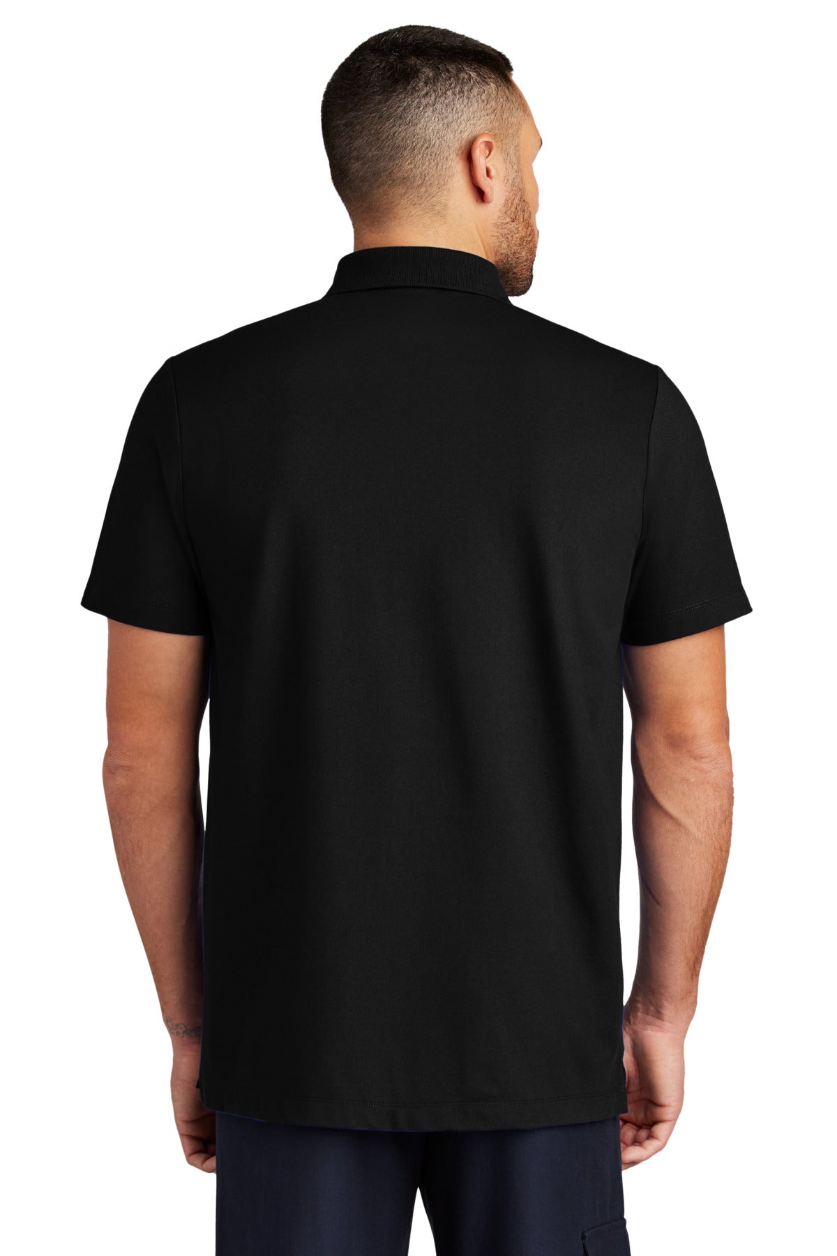 DeepBlack Mercer+Mettle Stretch Pique Polo MM1004
