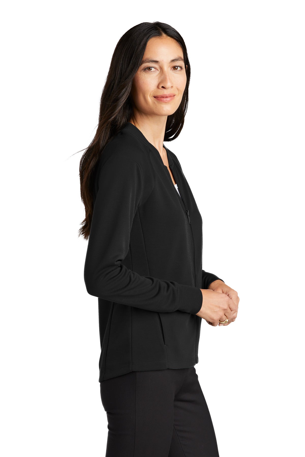 DeepBlack Mercer+Mettle Women's Double-Knit Bomber MM3001