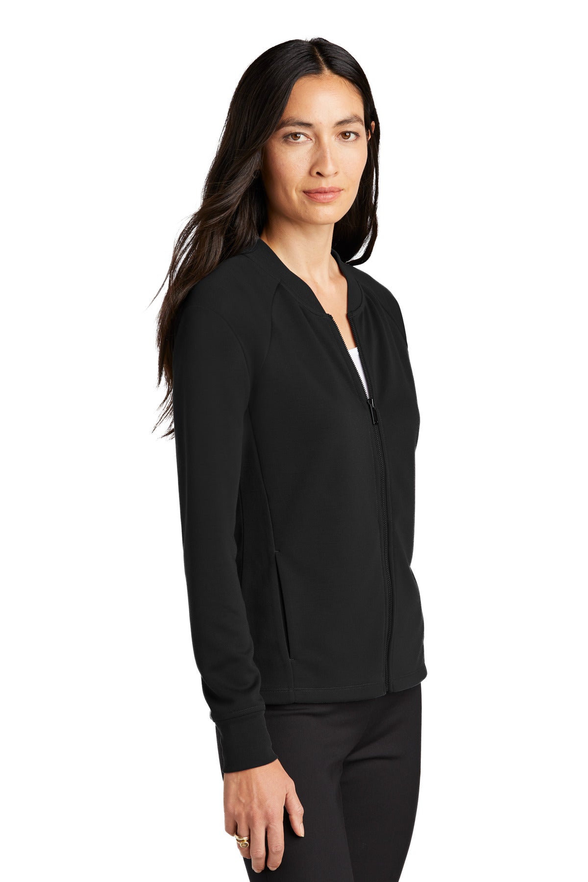 DeepBlack Mercer+Mettle Women's Double-Knit Bomber MM3001