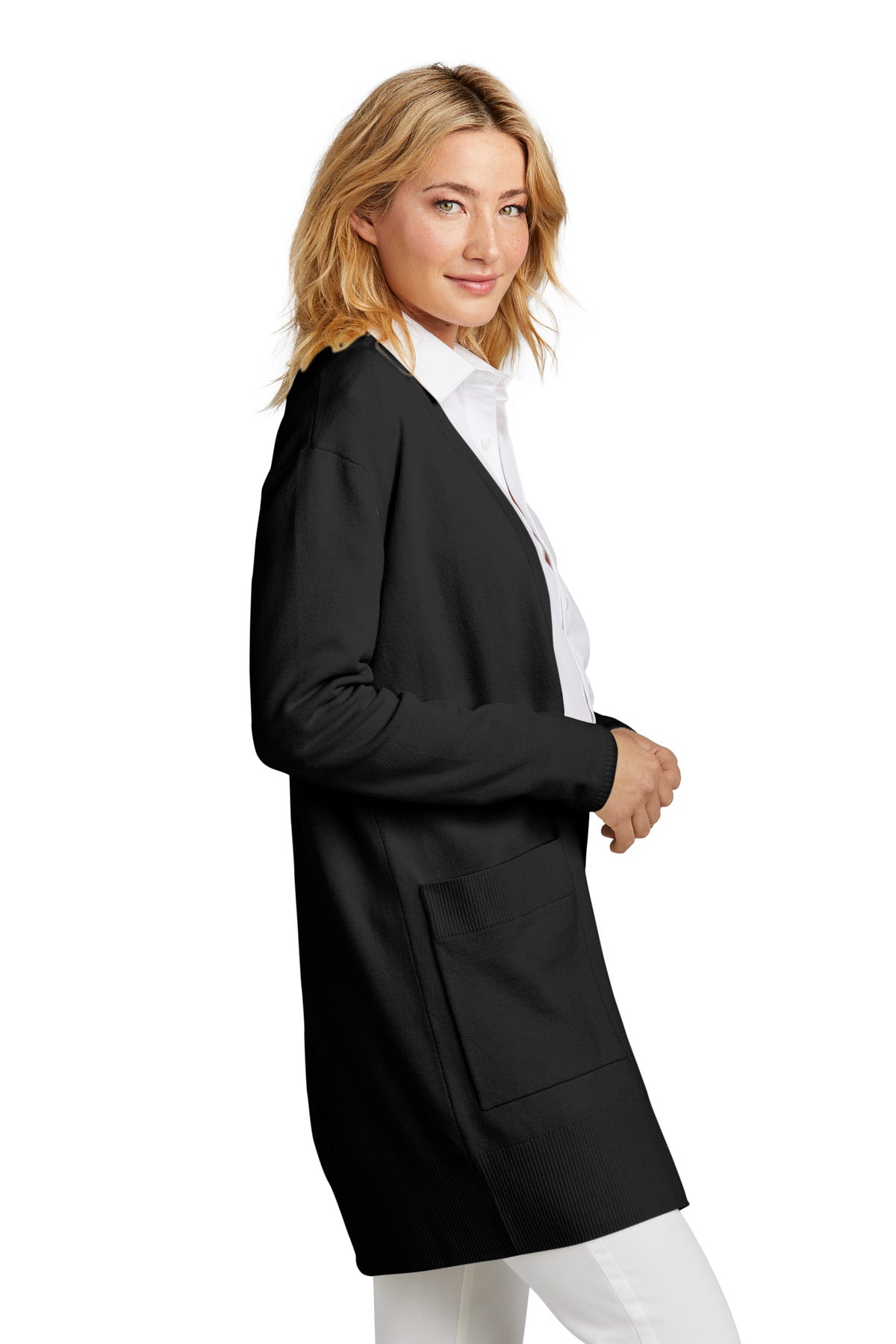 DeepBlack Mercer+Mettle Women's Open-Front Cardigan Sweater MM3023