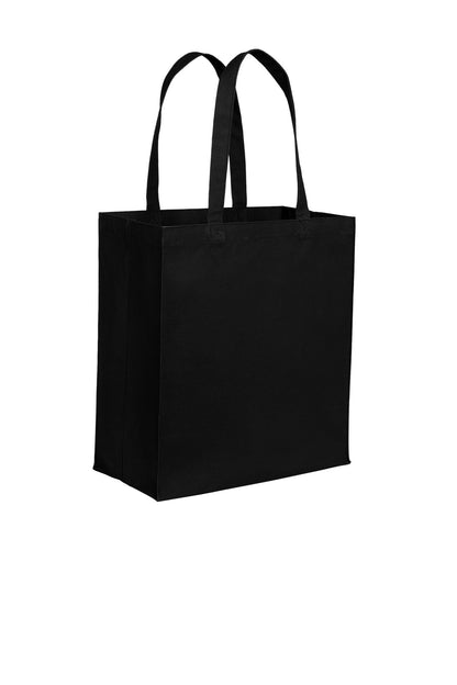 DeepBlack Port Authority Cotton Canvas Over-the-Shoulder Tote BG426