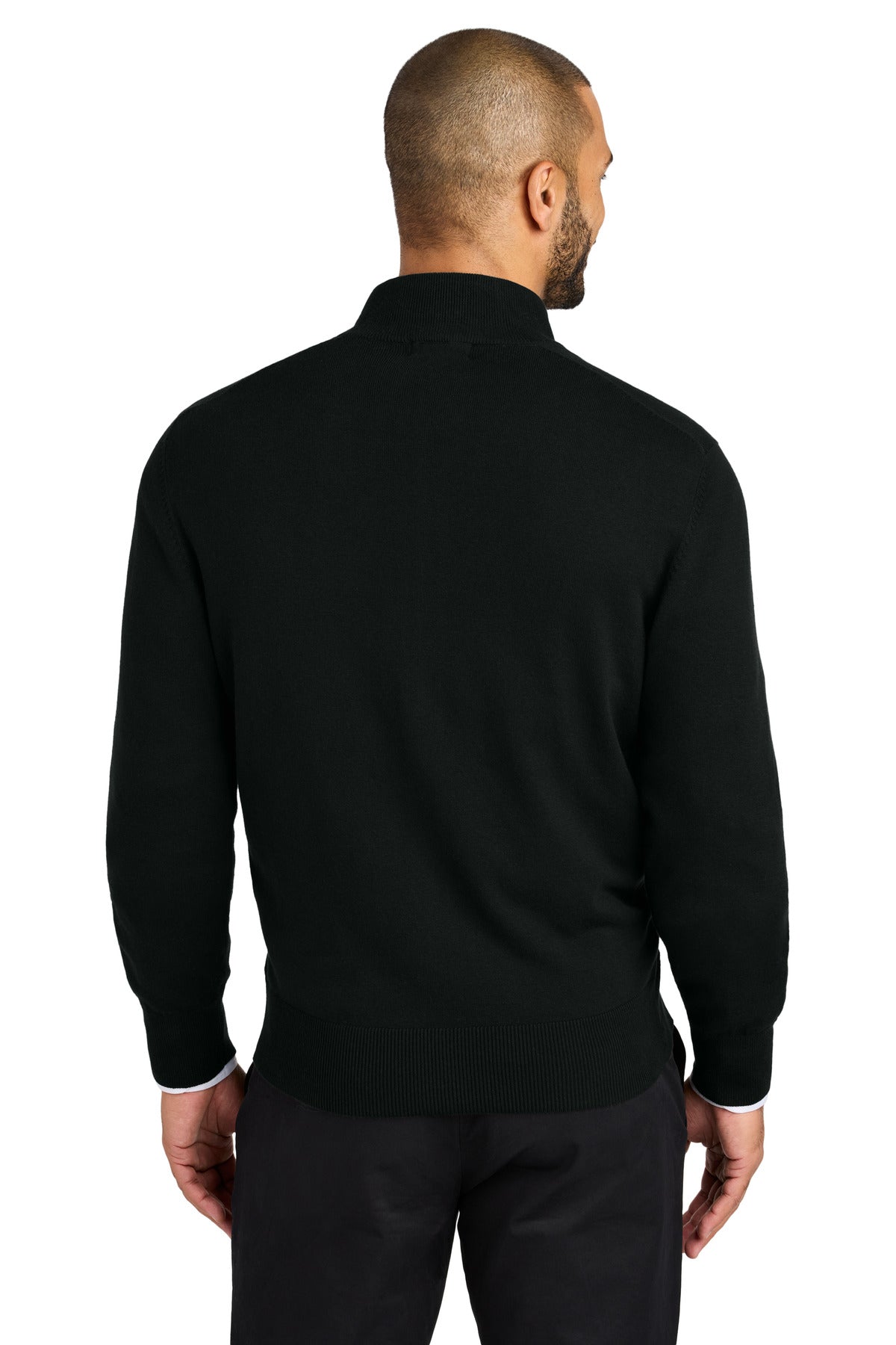 DeepBlack Port Authority Easy Care Full-Zip Sweater SW2901