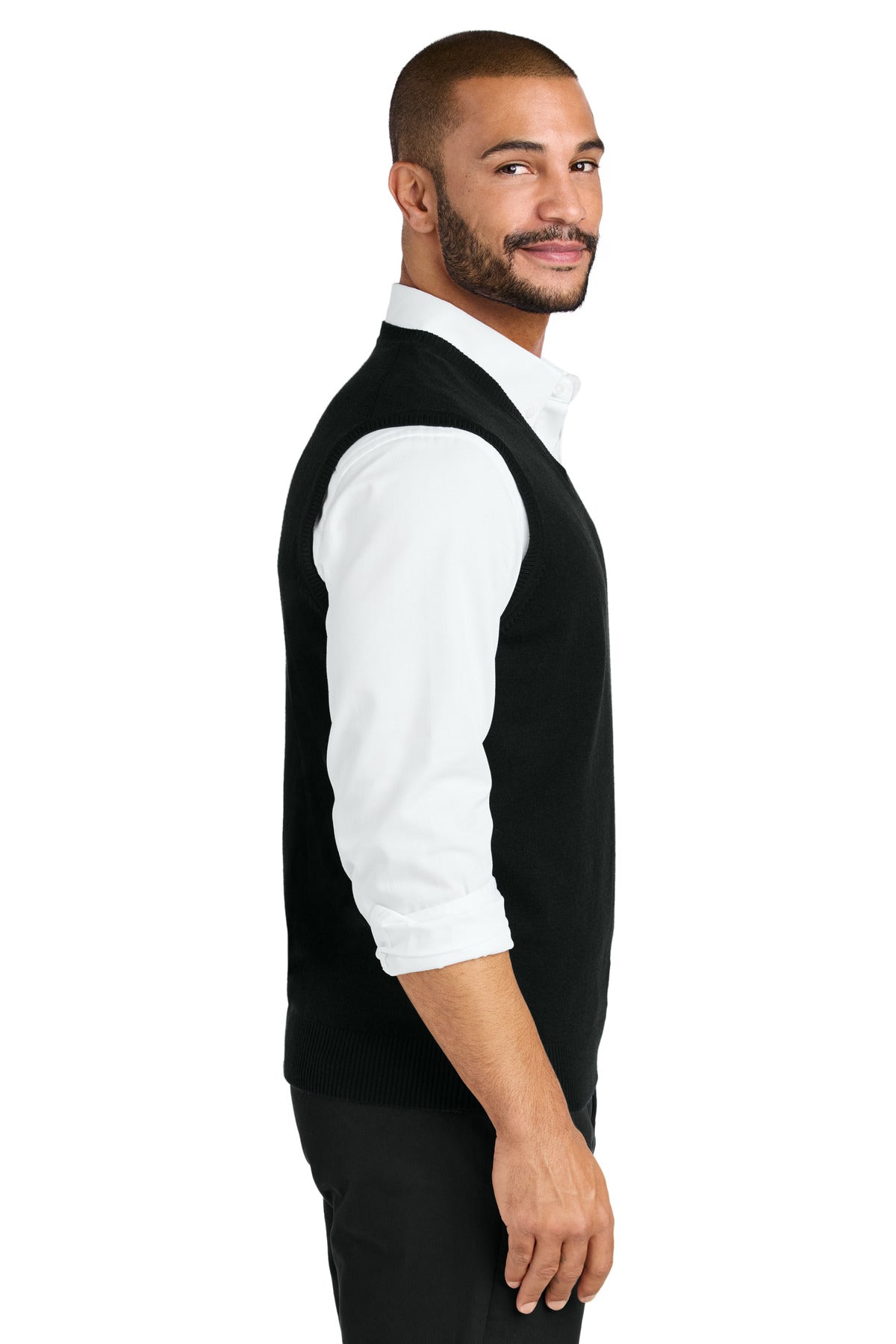 DeepBlack Port Authority Easy Care Sweater Vest SW2860