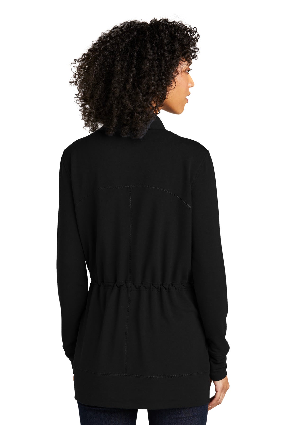 DeepBlack Port Authority Women's Microterry Cardigan LK825