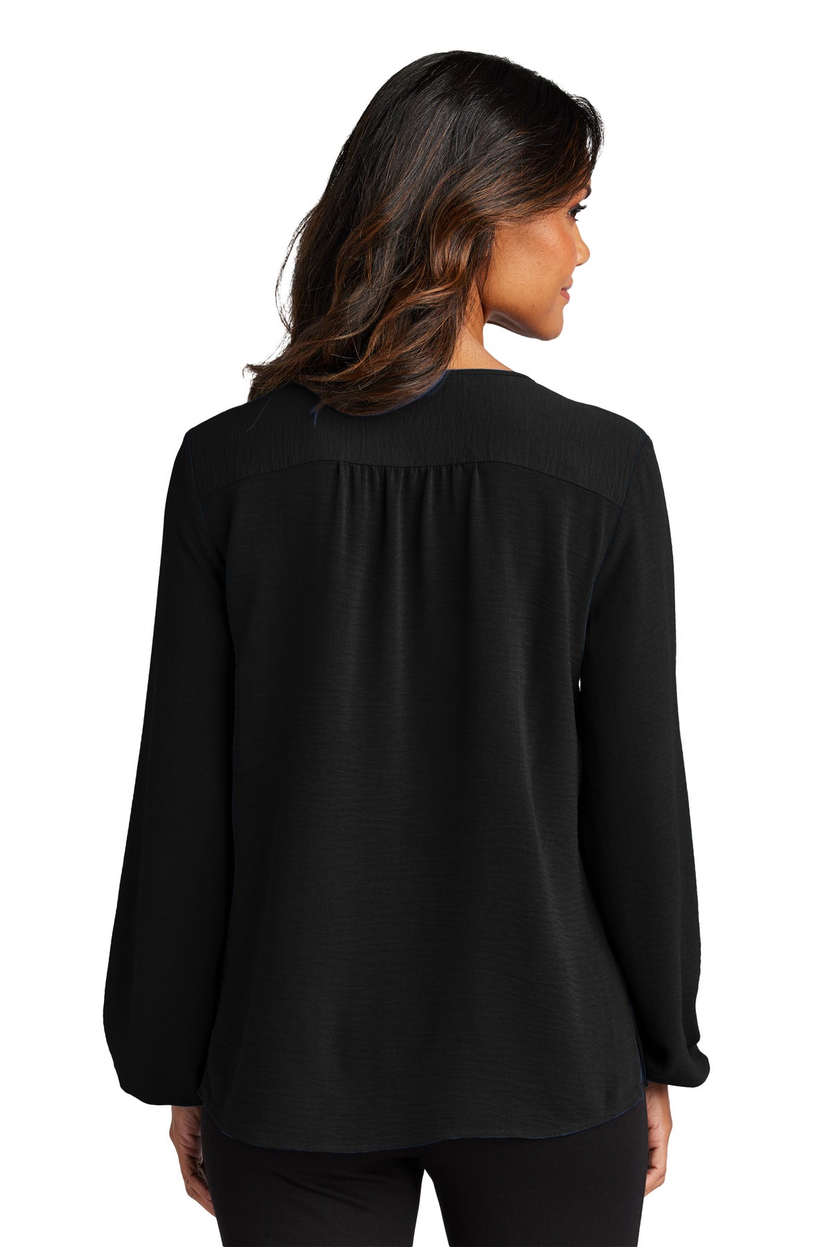 DeepBlack Port Authority Women's Textured Crepe Blouse LW714