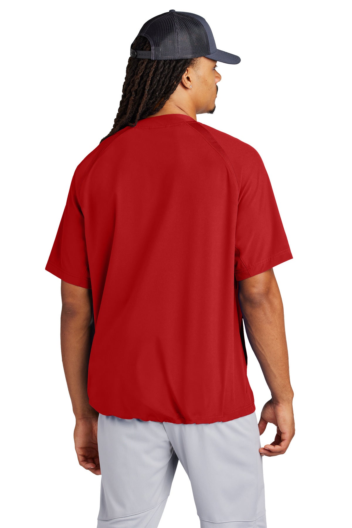 DeepRed Sport-Tek Repeat 1/2-Zip Short Sleeve Jacket JST489