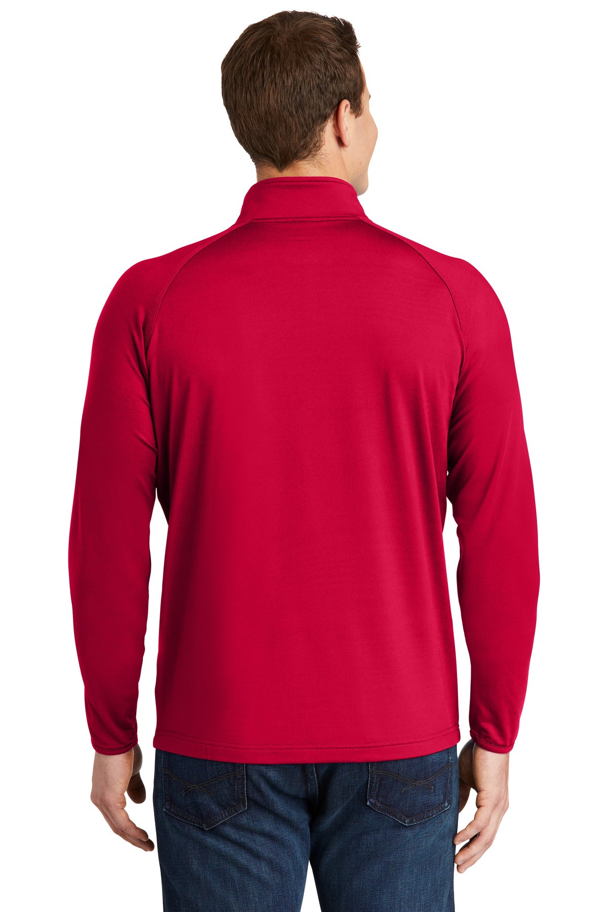 DeepRed Sport-Tek Sport-Wick Stretch 1/4-Zip Pullover. ST850