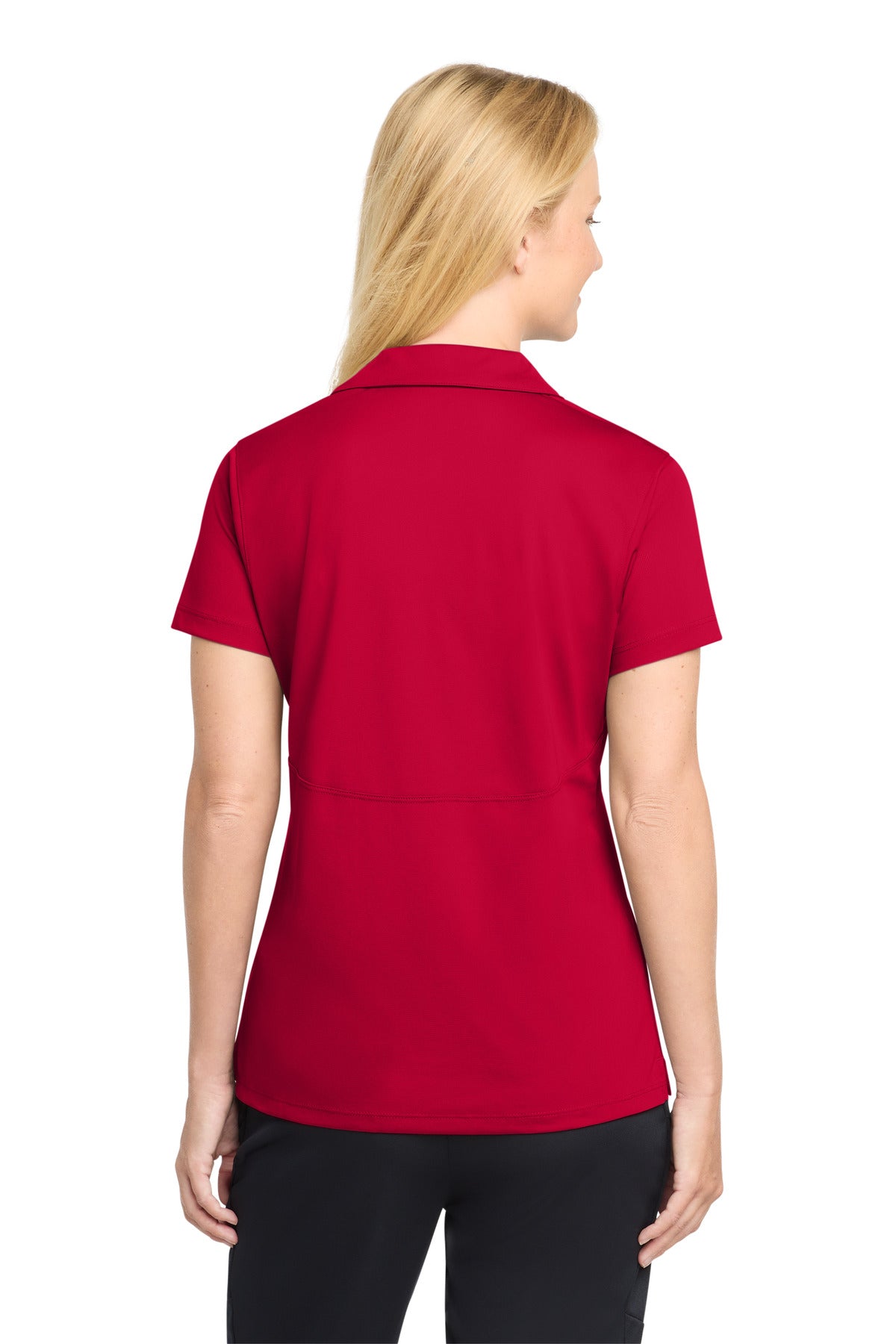 DeepRed Sport-Tek Women's Micropique Sport-Wick Polo. LST650